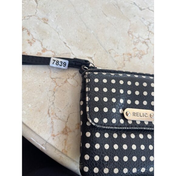 Relic Black & White Polka Dot Wristlet Clutch - Picture 2 of 7